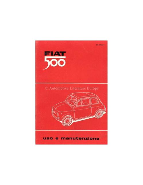 1966 FIAT 500 INSTRUCTIEBOEKJE ITALIAANS, Autos : Divers, Modes d'emploi & Notices d'utilisation, Enlèvement ou Envoi