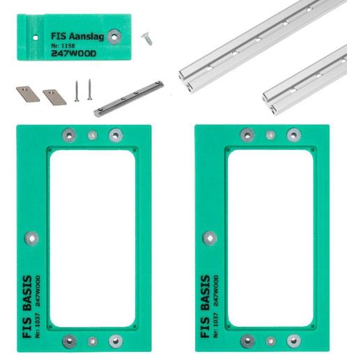 247WOOD Freesmal set FIS basis, Doe-het-zelf en Bouw, Hang- en Sluitwerk, Klink of Kruk, Nieuw, Overige materialen