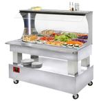 Buffet - gekoelde wand-salad bar, 4x GN 1/1-150 (wit hout) -, Verzenden, Nieuw in verpakking, Overige typen