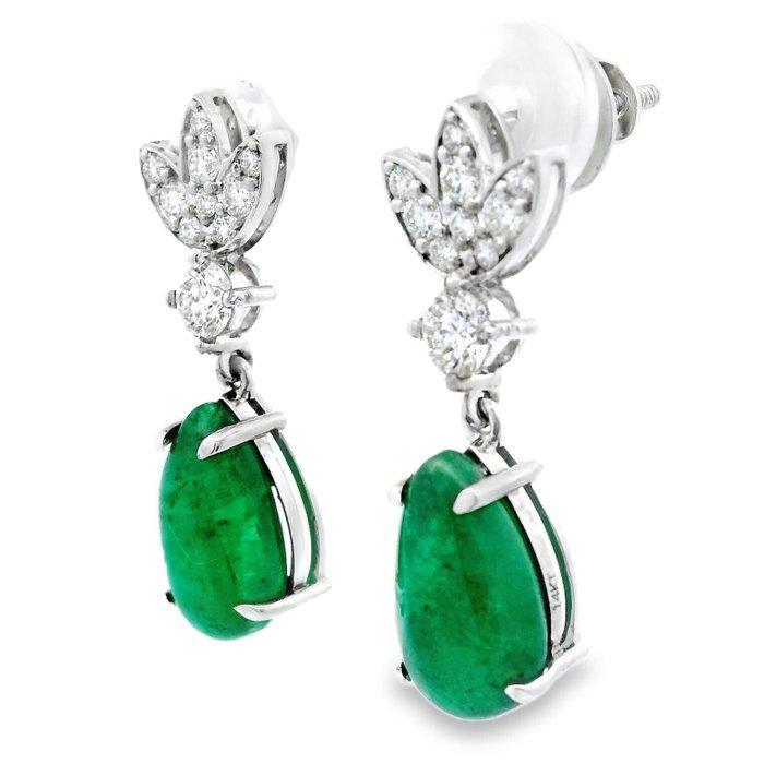 Oorbellen - 14 karaat Geel goud, Gepolijst rhodium - 2.97ct., Handtassen en Accessoires, Oorbellen