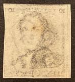 België 1849 - Leopold I - Epaulet 1 - Bruin - Met velrand -, Gestempeld