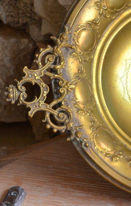 Schaal - Antieke pronkenschale / voetenschale – messing –, Antiek en Kunst, Antiek | Overige Antiek