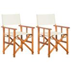vidaXL Regisseursstoelen 2 st massief acaciahout, Verzenden, Nieuw