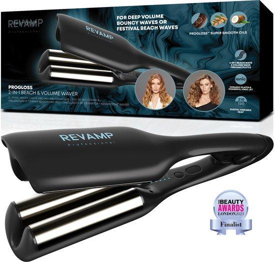 Revamp Progloss WV3000 2 in 1 Wafeltang - Golvenkrultang..., Handtassen en Accessoires, Uiterlijk | Haarverzorging, Nieuw, Verzenden