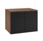 Wastafelkast Dover 60 x 44 x 46 cm Eiken/Zwart Badkamerkast, Huis en Inrichting, Verzenden, Nieuw