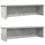 vidaXL Keukenrekken stapelbaar 2 st 60x15x16 cm betongrijs, Verzenden, Nieuw