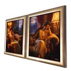 Ksavera - Belle Epoque DS0710 - diptych - acrylglass in gold, Huis en Inrichting, Nieuw