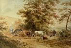 Henry Earp sr. (1831-1914) - A gypsy encampment with, Antiek en Kunst, Kunst | Schilderijen | Klassiek