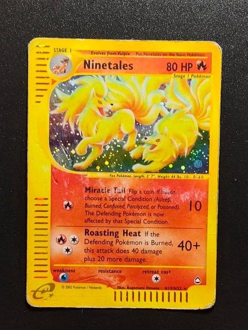 WOTC Pokémon - 4 Card - Acquapolis - ENG - - Ninetales Holo, Hobby en Vrije tijd, Verzamelkaartspellen | Pokémon
