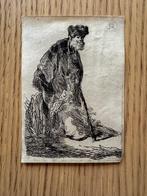 Rembrandt Van Rijn (1606-1669) - Man in a Coat and Fur Cap, Antiek en Kunst