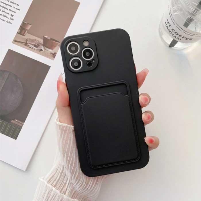 iPhone 13 Kaarthouder - Wallet Card Slot Cover Hoesje Zwart, Telecommunicatie, Mobiele telefoons | Hoesjes en Screenprotectors | Apple iPhone