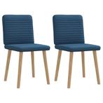 vidaXL Eetkamerstoelen 2 st stof blauw, Huis en Inrichting, Stoelen, Verzenden, Nieuw