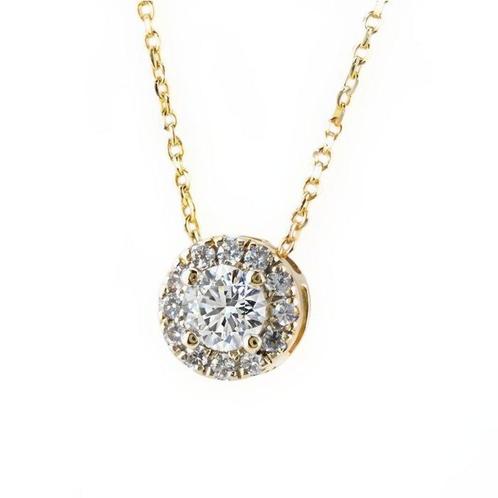 Collier avec pendentif - 14 carats Or jaune -  0.34ct. tw., Bijoux, Sacs & Beauté, Bijoux anciens