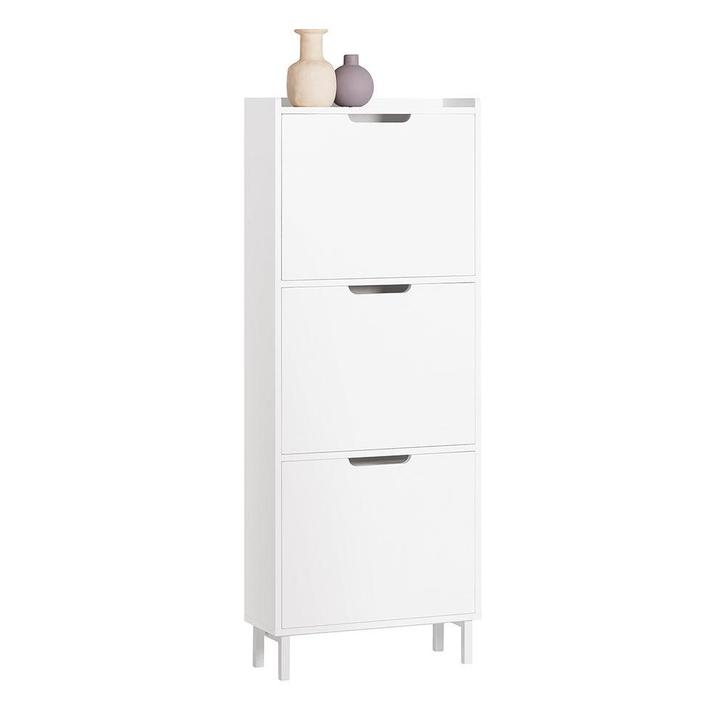 2dekans | SoBuy FSR151-H-W Schoenenkast Met 3 Kleppen,, Huis en Inrichting, Kasten | Schoenenkasten, Ophalen of Verzenden