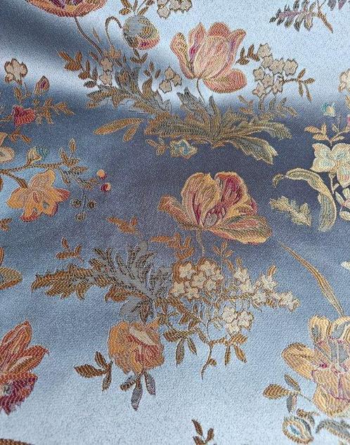 Tissu Bleu colombe Jacquard San Leucio Doré-300x300cm -, Antiek en Kunst, Antiek | Meubels | Tafels