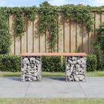 vidaXL Banc de jardin design gabion 103x31x42cm bois, Tuin en Terras, Verzenden