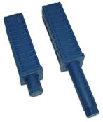 Plastic poot | blauw | 40x40 mm | extra hoog verstelbaar