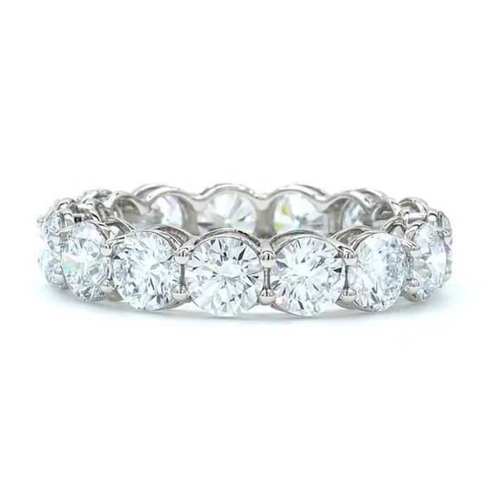 Zonder minimumprijs - Ring Platina - 5.01ct. tw. Diamant, Bijoux, Sacs & Beauté, Bagues