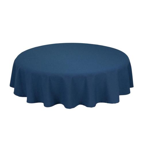 Nappe de Table Ronde Navy Bleu 178cm Ø - Treb SP, Huis en Inrichting, Keuken | Textiel, Overige kleuren, Nieuw, Verzenden