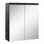 Badkamerkast Toledo 60 x 20 x 60 cm Zwart Spiegelkast, Verzenden, Nieuw
