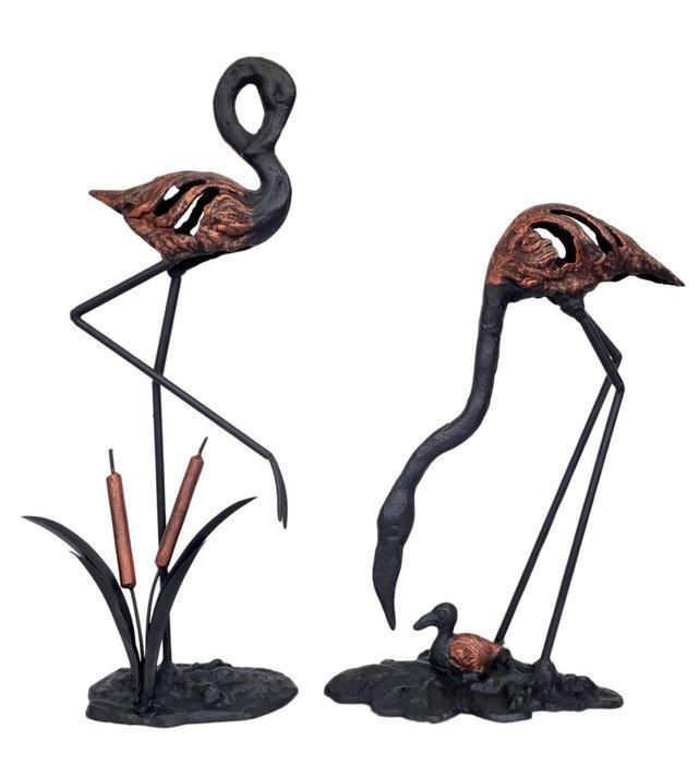 Figuur - Koppel vogels - IJzer, Antiek en Kunst, Kunst | Designobjecten