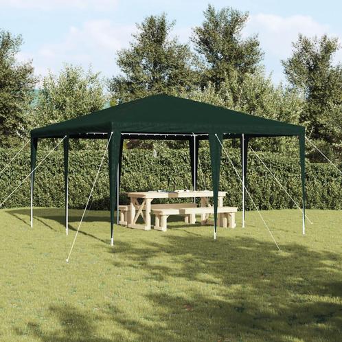 vidaXL Feesttent Groen 4x4 m PE, Tuin en Terras, Partytenten, Nieuw, Verzenden