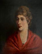 Europese school (XIX) - Portrait of Mrs. Agnes Williamson, Antiek en Kunst
