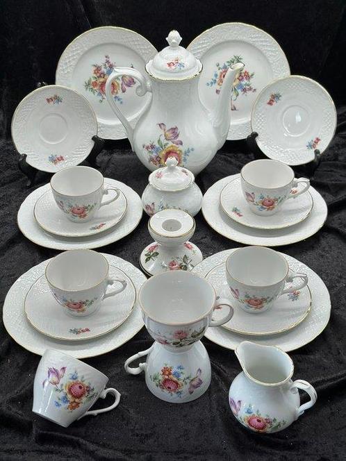 Koffieservies - Schumann Arzberg mit Blumen-Dekor und, Antiek en Kunst, Antiek | Meubels | Tafels