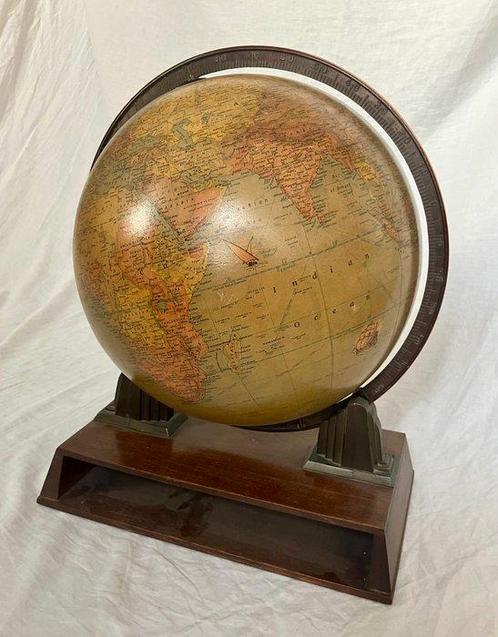 Tabletop globe - 1930-1940 - Art deco-machine age stand -, Antiek en Kunst, Curiosa en Brocante