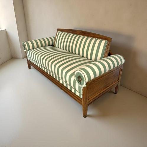 Canapé - Bois, Laiton, Textile, Antiek en Kunst, Antiek | Meubels | Stoelen en Sofa's