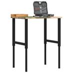 vidaXL Werkbank 80x60x(71,5-98) cm massief eikenhout, Verzenden, Nieuw
