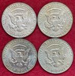 États-Unis. Half Dollar Lote de 4 monedas de 1/2 Dollar de, Postzegels en Munten