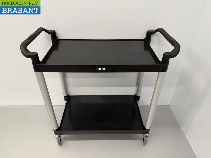 HCB Kunststof serveerwagen serveertrolley 2 lagen 102 cm, Zakelijke goederen, Horeca | Meubilair en Inrichting, Ophalen of Verzenden
