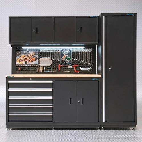 Datona Werkbank garage 160 cm met zijkast - Datona - Mat, Doe-het-zelf en Bouw, Werkbanken, Ophalen of Verzenden