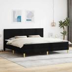 vidaXL Bedframe Zwart 200 x 200 cm Polyester, Huis en Inrichting, Slaapkamer | Matrassen en Bedbodems, Verzenden, Nieuw