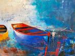 Gilberto Sartori - Barche a riposo sul lago di Garda, Antiek en Kunst, Kunst | Schilderijen | Modern