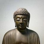 Japanese Bronze statue in the Kyoto period style of Seated, Antiek en Kunst