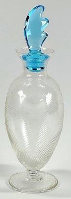 dekselvaas - Glas - Vaas met blauwe dop in Murano-glas -