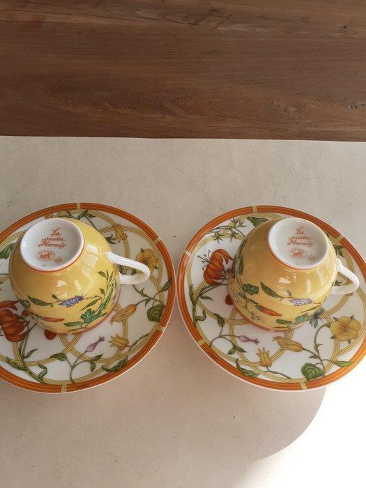 Hermès - Koffiekopje (4) - La Siesta - Porselein - Tassen,, Antiquités & Art, Antiquités | Meubles | Tables