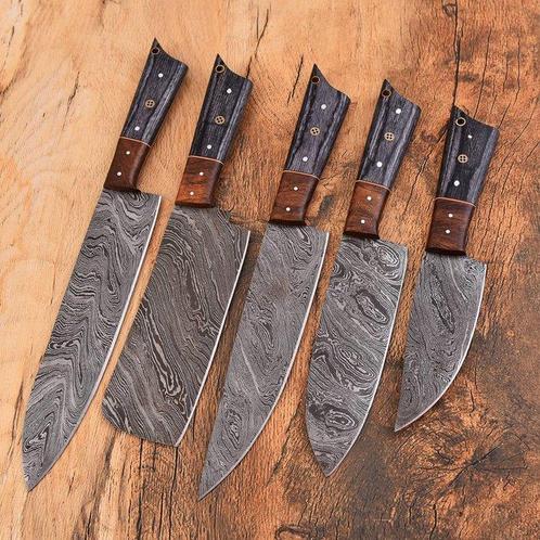 Keukenmes - Chefs knife - Dollar hout, hout en handgemaakt, Antiek en Kunst, Antiek | Keukengerei