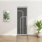 Stalen Taatsdeur - Wit - 4 Vlaks rond - Rook glas, 80 tot 100 cm, Overige typen, Nieuw, Metaal