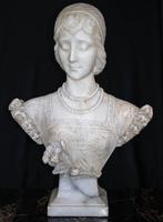 Antonio Frilli (1830-1902) - sculptuur, Busto raffigurante, Antiek en Kunst