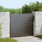 vidaXL Tuinpoort met slot Zwart Poedercoated staal, Tuin en Terras, Verzenden, Nieuw
