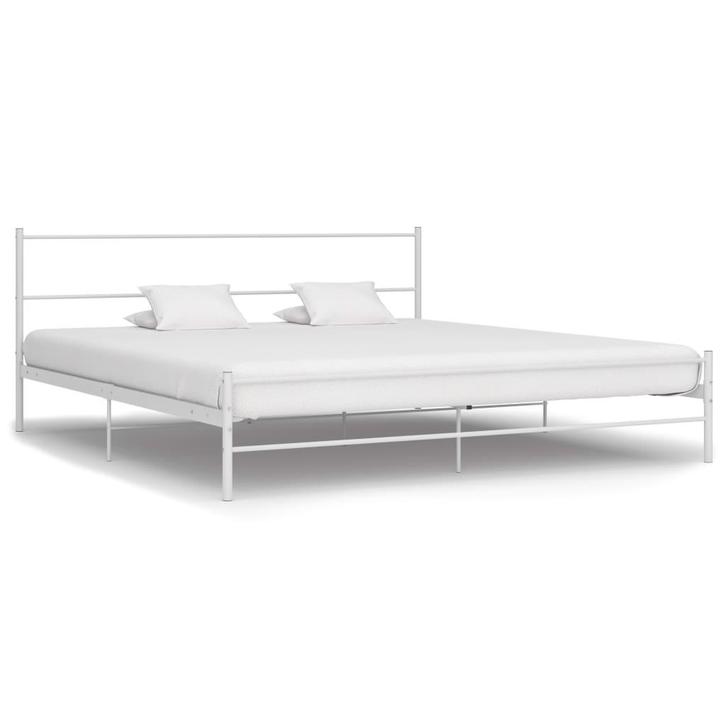 vidaXL Bedframe metaal wit 160x200 cm, Huis en Inrichting, Slaapkamer | Bedden, Nieuw, Verzenden