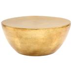 Salontafel Alu Messing | Retour Deal 35% | OP = OP, Huis en Inrichting, Tafels | Salontafels, 50 tot 100 cm, Verzenden, Rond, Nieuw