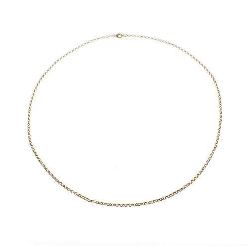 Gouden jasseron schakel ketting | 64 cm (gouden ketting), Handtassen en Accessoires, Kettingen, Overige kleuren, Gebruikt, Goud