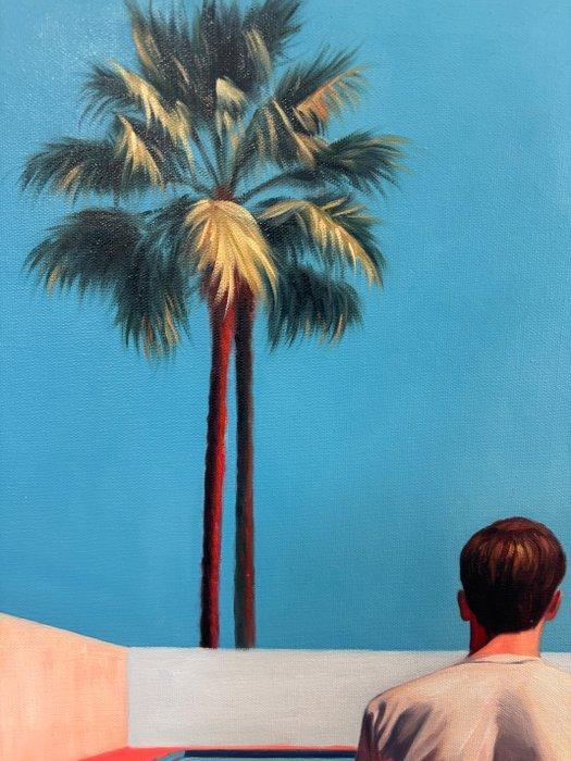 Alexy Berthelot - Réflexion pool Vegas, Antiek en Kunst, Kunst | Schilderijen | Modern