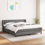 vidaXL Boxspring met matras stof donkergrijs 160x200 cm, Verzenden, Nieuw