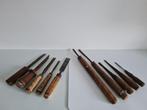 Set antieke houtbewerkingsbeitels en gutsen (10 stuks) – ca.