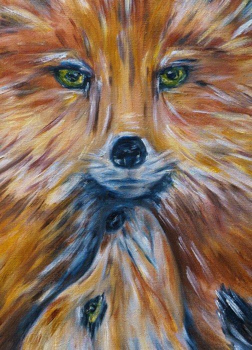 VAL - Regard, Âme de Renard, Antiek en Kunst, Kunst | Schilderijen | Modern